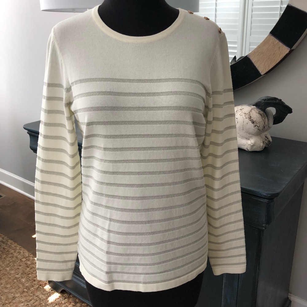NWT J. McLaughlin Ivory Cotton Modal Sweater